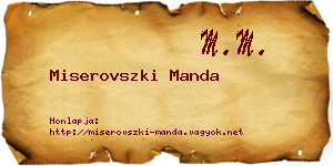 Miserovszki Manda névjegykártya